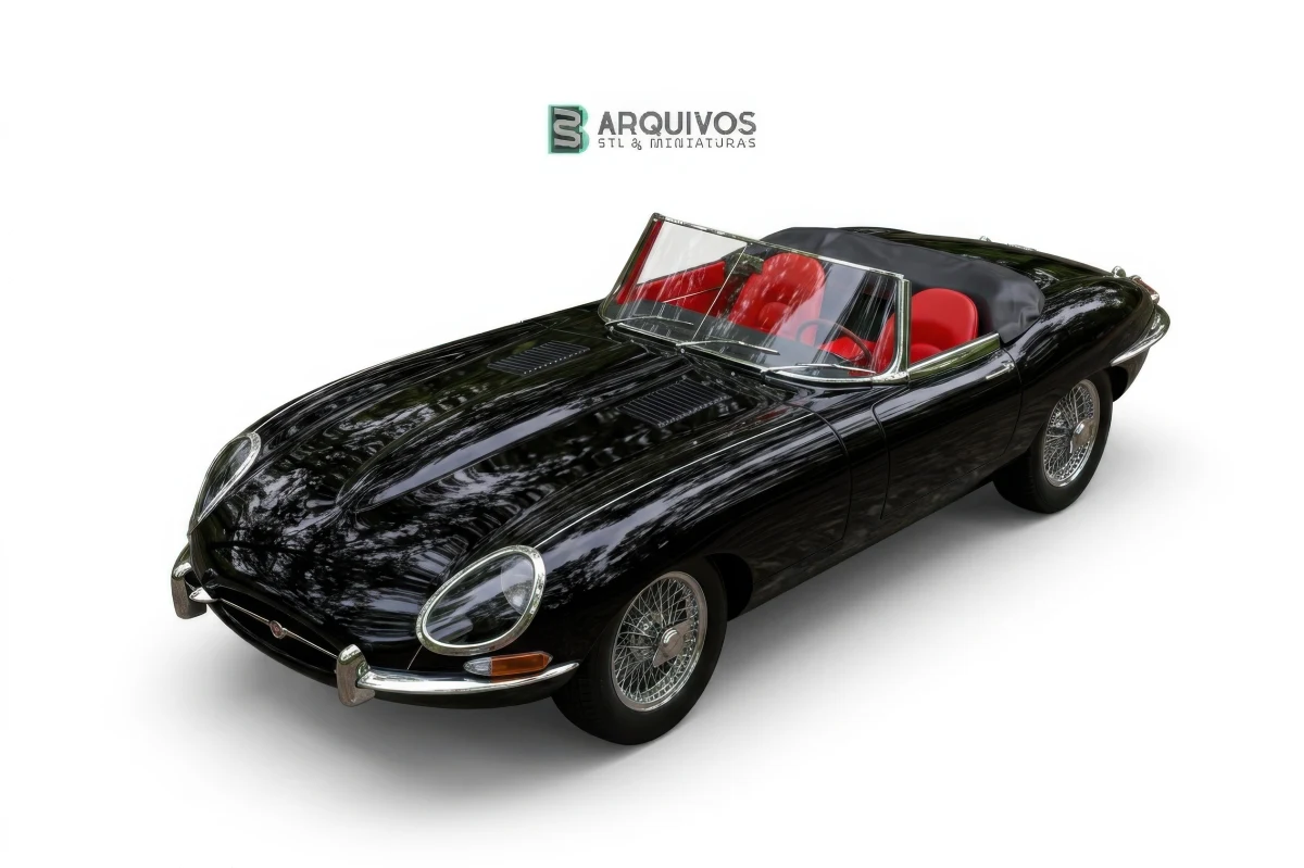Modelo 3D STL - Jaguar e type Roadster(1962 Jaguar XKE Series I 3.8) — foto 6